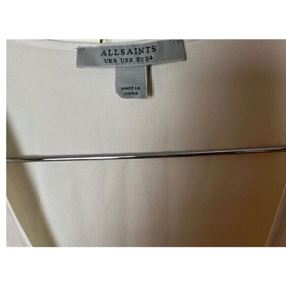All Saints Penny Blouse Top Cream US 2 UK 6 - Picture 5 of 7
